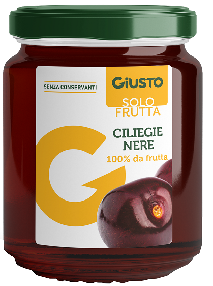 GIUSTO SOLO FRUTTA MARMELLATA CILIEGIE NERE 284 G - doctorpill.it