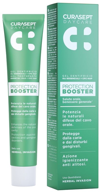 CURASEPT DAYCARE DENTIFRICIO PROTECTION BOOSTER HERBAL INVASION 75 ML - doctorpill.it