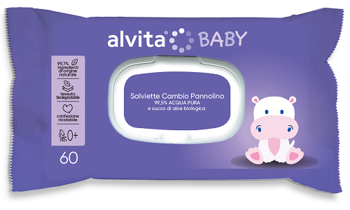 ALVITA BABY SALVIETTE PURE WATER 60 PEZZI - doctorpill.it