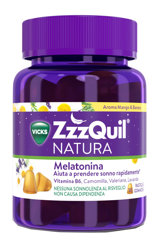 VICKS ZZZQUIL NATURA MANGO & BANANA 30 PASTIGLIE GOMMOSE - doctorpill.it