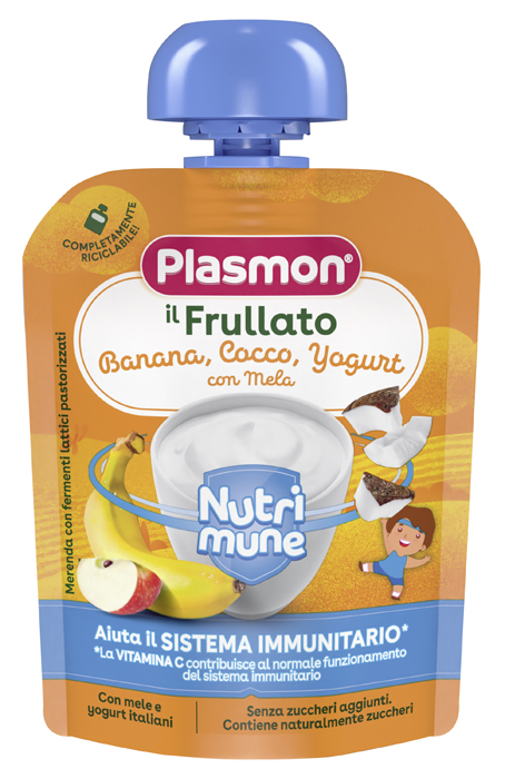 PLASMON NUTRI-MUNE BANANA/COCCO/YOGURT CON MELA 85 G - doctorpill.it