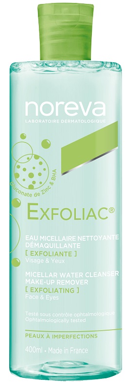 EXFOLIAC ACQUA MICELLARE DETERGENTE STRUCCANTE ESFOLIANTE 400 ML - doctorpill.it