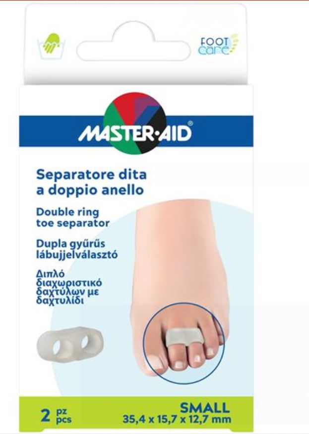 SEPARATORE DITA MASTER-AID FOOTCARE CON ANELLO DOPPIO LARGE 2 PEZZI C11 - doctorpill.it