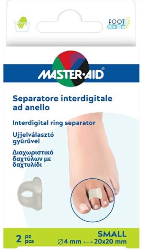 SEPARATORE DITA MASTER-AID FOOTCARE CON ANELLO LARGE 2 PEZZI C18 - doctorpill.it