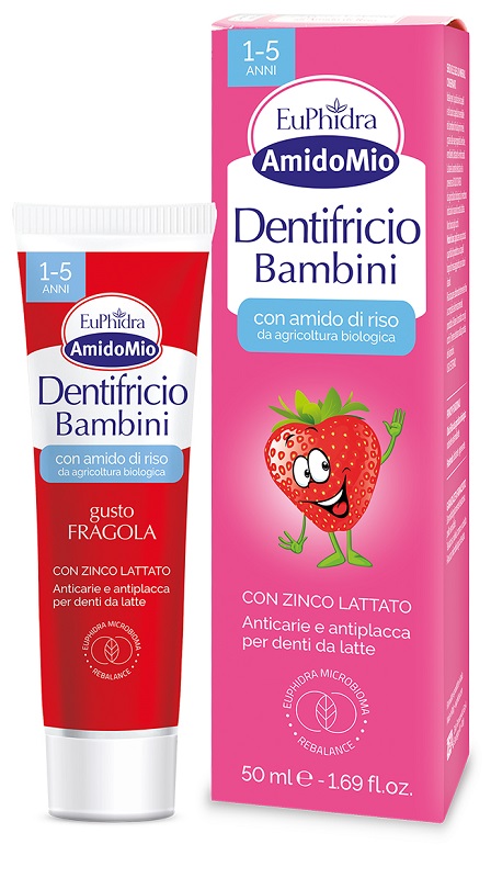 EUPHIDRA AMIDOMIO DENTIFRICIO FRAGOLA 1-5 ANNI 50 ML - doctorpill.it