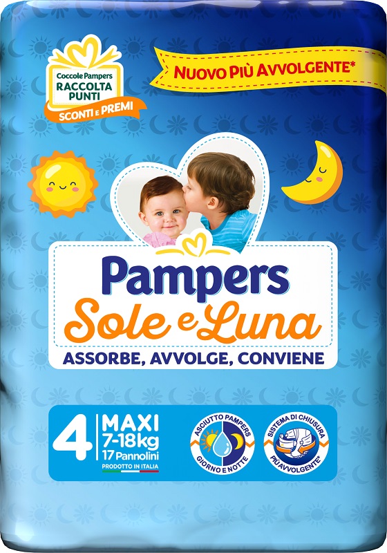 PAMPERS SOLE&LUNA MAXI 17 PEZZI - doctorpill.it