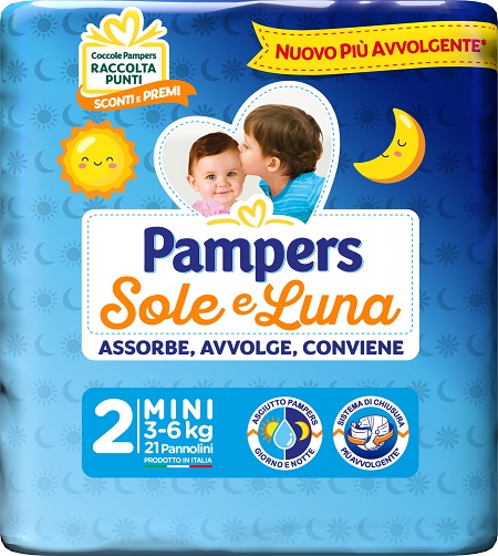 PAMPERS SOLE LUNA MIDINI 21 PEZZI - doctorpill.it