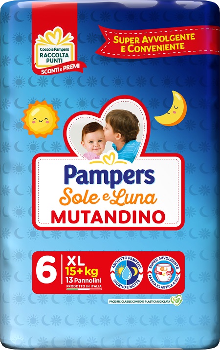 PAMPERS SOLE LUNA MUTANDINA XL 13 PEZZI - doctorpill.it
