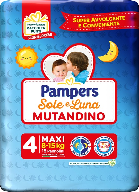 PAMPERS SOLE LUNA MUTANDINA MAXI 15 PEZZI - doctorpill.it