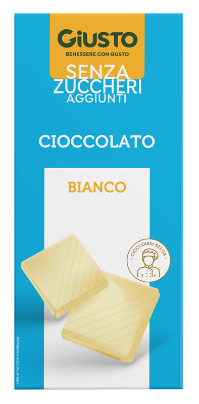 GIUSTO SENZA ZUCCHERO CIOCCOLATO BIANCO 85 G - doctorpill.it