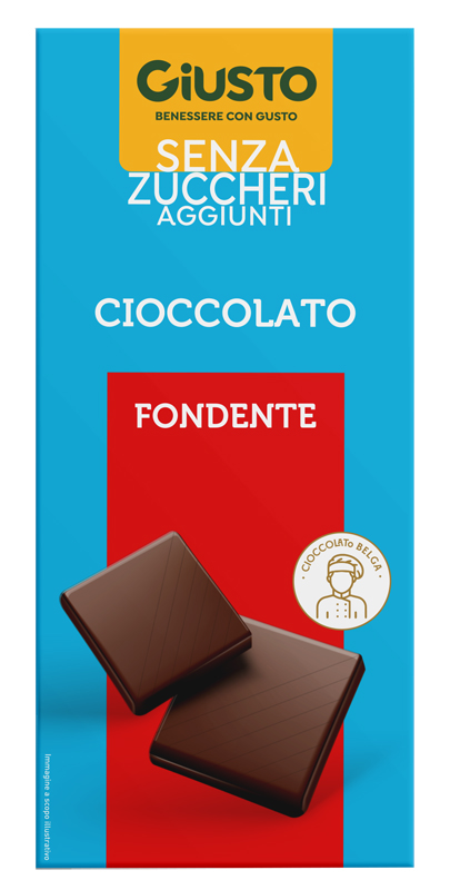 GIUSTO SENZA ZUCCHERO TAVOLETTA CIOCCOLATO FONDENTE 85 G - doctorpill.it