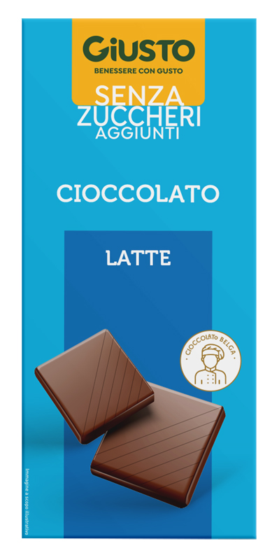 GIUSTO SENZA ZUCCHERO TAVOLETTA CIOCCOLATO LATTE 85 G - doctorpill.it