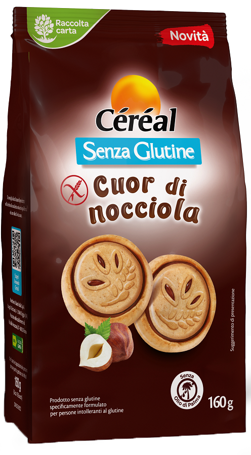 CEREAL SENZA GLUTINE CUOR DI NOCCIOLA 160 G - doctorpill.it