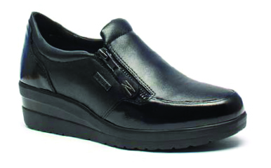 SCARPA DONNA PELLE FONDO GOMMA GUARENE 001 37 G.E.NAPLACK + C.A.M.PAPOR BLACK/BLACK 37 - doctorpill.it