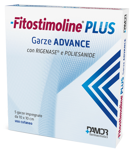 FITOSTIMOLINE PLUS GARZE ADVANCE IMPREGNATE 10X10 CM 5 PEZZI - doctorpill.it