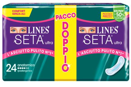 LINES SETA ULTRA ASSORBENTI ANATOMICO VP DWCT 24 PEZZI - doctorpill.it
