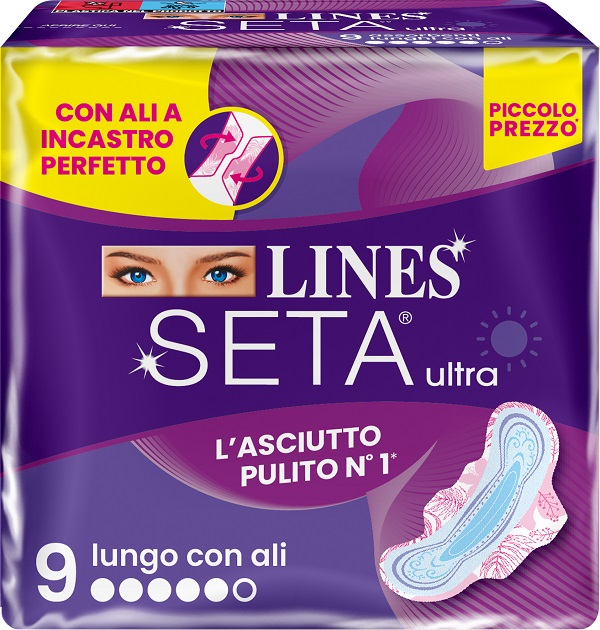 LINES SETA ULTRA ASSORBENTI LUNGO ALI DWCT 9 PEZZI - doctorpill.it