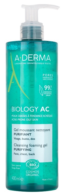 ADERMA BIOLOGY AC GEL DETERGENTE SCHIUMOGENO PURIFICANTE 400 ML - doctorpill.it