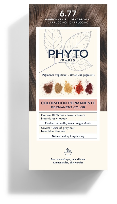 COLOR KIT 6,77 MARRONE CHIARO CAPPUCCINO LATTE RIVELATORE 50 ML + CREMA COLORANTE 50 ML + MASCHERA PROTETTIVA COLORE 12 ML + GUANTI - doctorpill.it