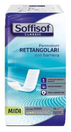 SOFFISOF CLASSIC PANNOLONE RETTANGOLARE CON BARRIERA 30 PEZZI - doctorpill.it