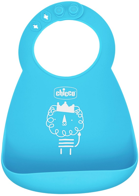 CHICCO BAVAGLIA SILICONE AZZURRO - doctorpill.it