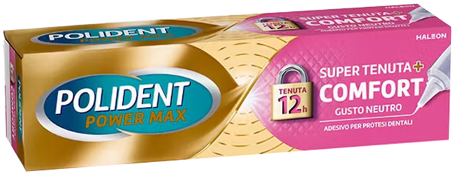 CREMA ADESIVA PROTESI DENTALI POLIDENT POWER MAX SUPER TENUTA+COMFORT 70 G - doctorpill.it