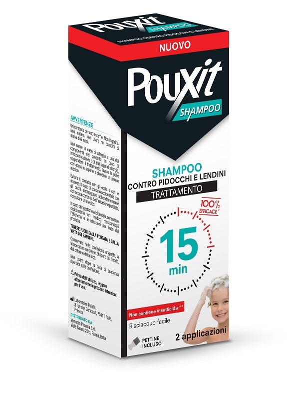 SHAMPOO CONTRO PIDOCCHI E LENDINI POUXIT TRATTAMENTO CON PETTINE INCLUSO 200 ML - doctorpill.it