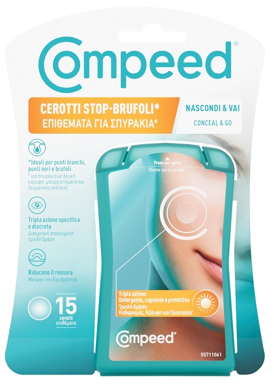 COMPEED CEROTTI STOP BRUFOLI NASCONDI & VAI 15 PEZZI - doctorpill.it