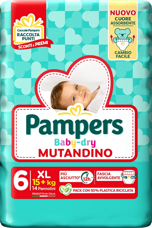 PAMPERS BABY DRY PANNOLINO MUTANDINA XL SMALL PACK 14 PEZZI - doctorpill.it