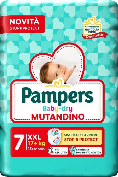PAMPERS BABY DRY PANNOLINO MUTANDINA XXL SMALL PACK 13 PEZZI - doctorpill.it
