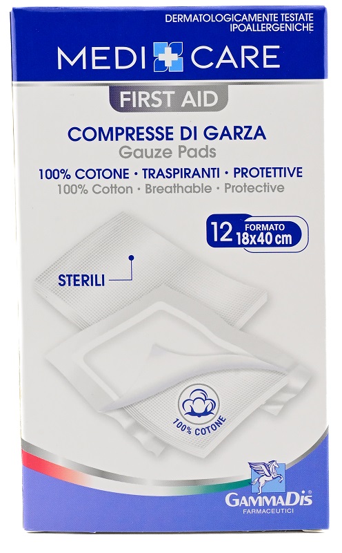 GARZA MEDICARE COTONE 18X40 CM 12 PEZZI - doctorpill.it