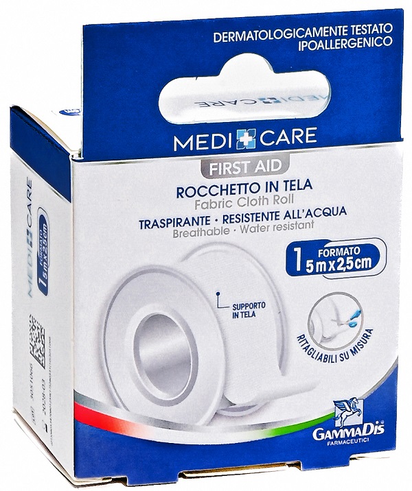 CEROTTO IN ROCCHETTO MEDICARE  TELA BIANCO PLUS 500X2,5 CM - doctorpill.it