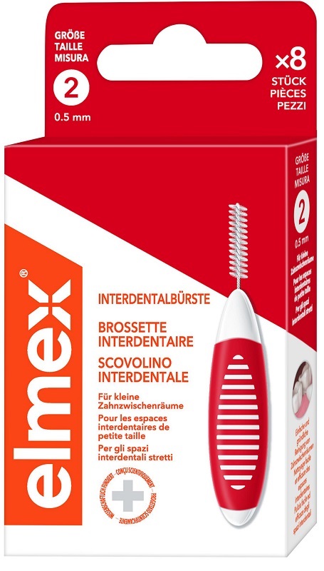 ELMEX INTERDENTAL BRUSH RED 0,5MM 8 PEZZI - doctorpill.it