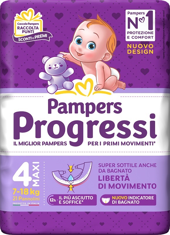 PAMPERS PROGRESSI MAXI 21 PEZZI - doctorpill.it