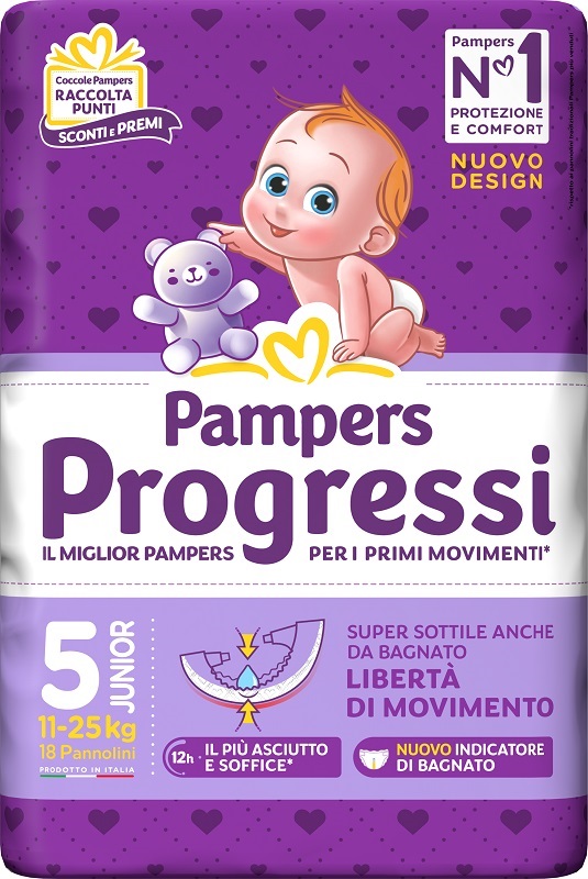 PAMPERS PROGRESSI JUNIOR 18 PEZZI - doctorpill.it