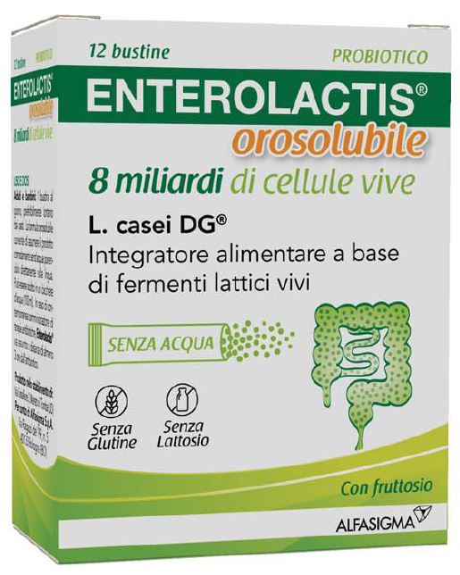 ENTEROLACTIS OROSOLUBILE 12 BUSTINE 8 MILIARDI DI CELLULE VIVE - doctorpill.it