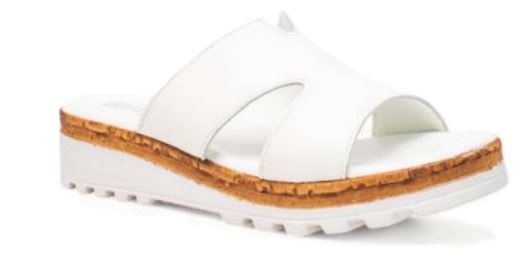 SANDALO DONNA PELLE FONDO GOMMA MONTECOSARO PELLE BIANCO TAGLIA 38 - doctorpill.it