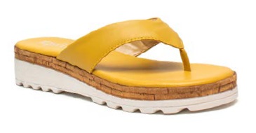 SANDALO DONNA PELLE FONDO GOMMA MONTEFALCONE PELLE GIALLO TAGLIA 37 - doctorpill.it