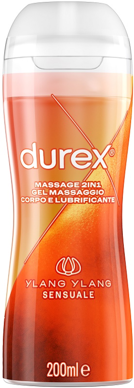 DUREX MASSAGE 2 IN 1 GEL MASSAGGIO CORPO E LUBRIFICANTE YLANG YLANG 200 ML - doctorpill.it