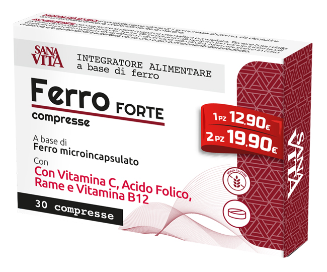 SANAVITA FERRO FORTE 30 COMPRESSE - doctorpill.it