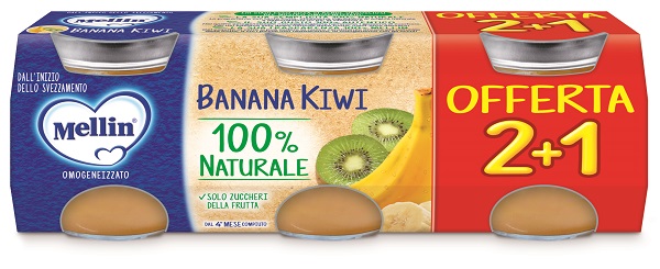 MELLIN OMOGENEIZZATO BANANA KIWI 3 PEZZI DA 100 G - doctorpill.it