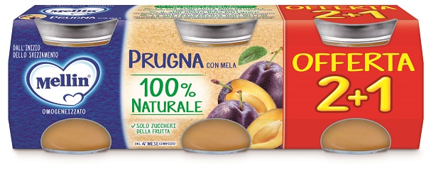 MELLIN OMOGENEIZZATO PRUGNA 3 PEZZI DA 100 G - doctorpill.it