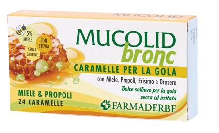 MUCOLID BRONC MIELE & PROPOLI 24 CARAMELLE - doctorpill.it