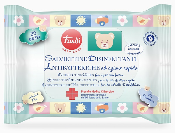 TRUDI BABY CARE SALVIETTINE DISINFETTANTI PMC 20 PEZZI - doctorpill.it