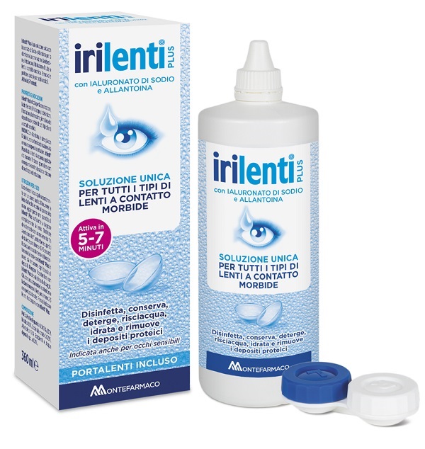 SOLUZIONE UNICA PER LENTI A CONTATTO IRILENTI 360 ML + PORTALENTI - doctorpill.it