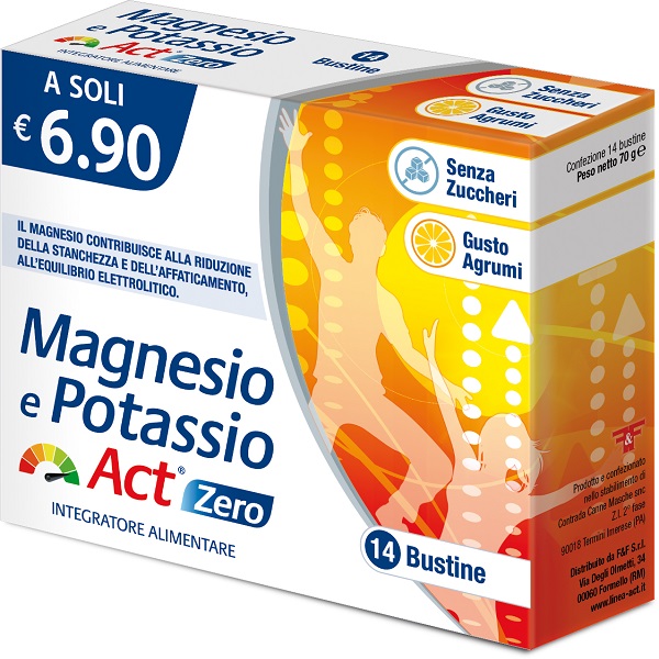 MAGNESIO E POTASSIO ACT ZERO 14 BUSTINE - doctorpill.it