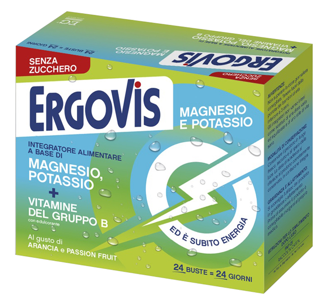 ERGOVIS MG+K VITAMINE B SENZA ZUCCHERO 24 BUSTINE - doctorpill.it
