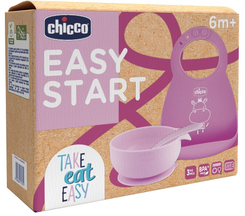 CH SET PAPPA SILICONE 6M+ ROSA - doctorpill.it