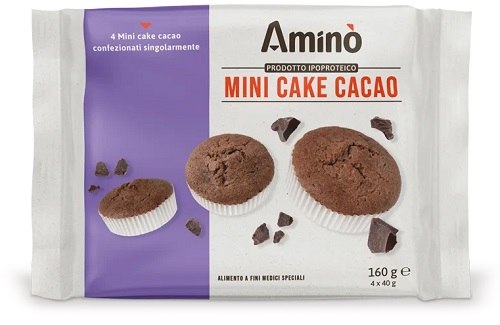 AMINO' MINI CAKE CACAO 4 PEZZI DA 40 G - doctorpill.it