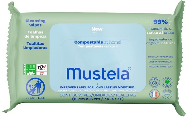 MUSTELA SALVIETTE COMPOSTABILI PROFUMATE 60 PEZZI - doctorpill.it